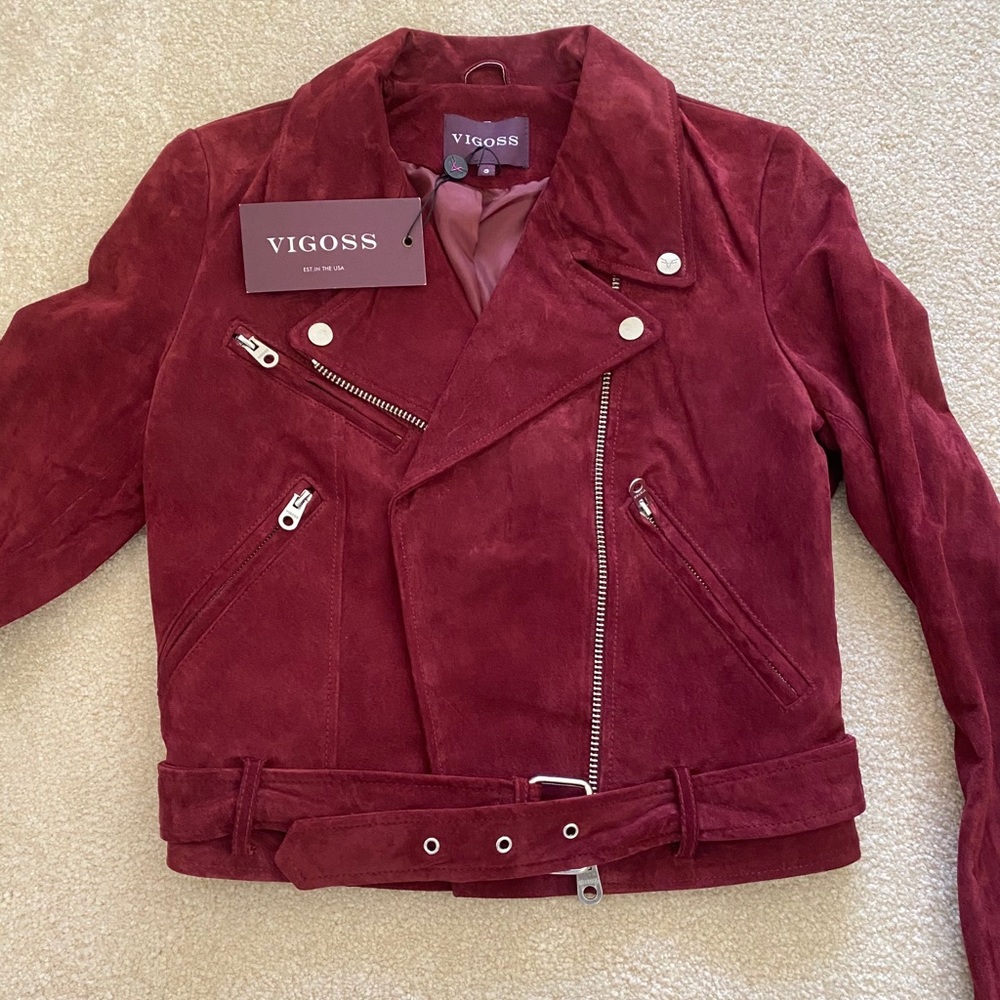 Vigoss Burgundy Suede Jacket